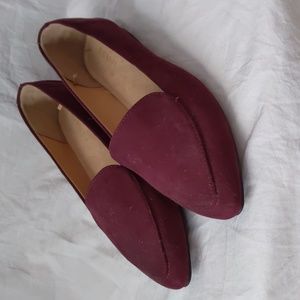 Old Navy Pointed Toe Flats, Plum, Size 8